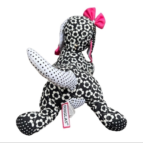 Douglas Beagle Floral Puppy Dog Plush Long Ears Stuffed Animal Black White 1108 - Picture 5 of 8